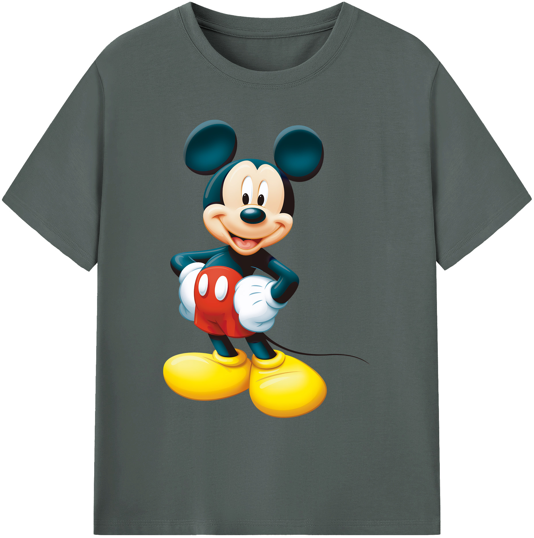 （画像用） ミッキーマウス Mickey Mouse 綿100％ メンズ半袖Tシャツ｜肌触りやわらか＆通気性